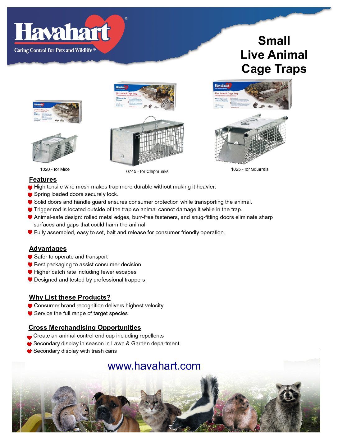 Havahart 1025 Small 2-Door Live Animal Trap Ideal for catching squirrels,  chipmunks, rats, weasels 